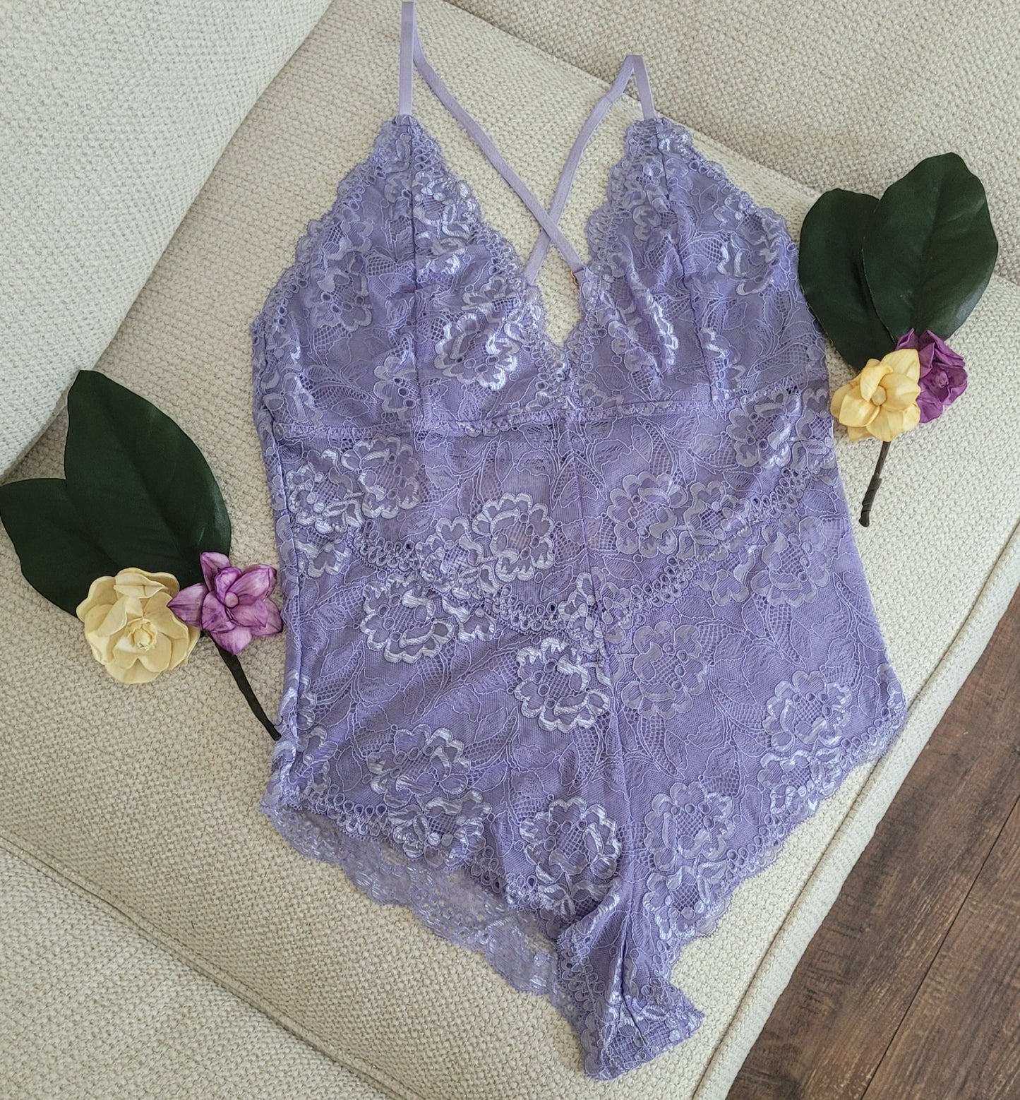 Purple Passion Lilac Teddy Lingerie - Aunt Belle’s House