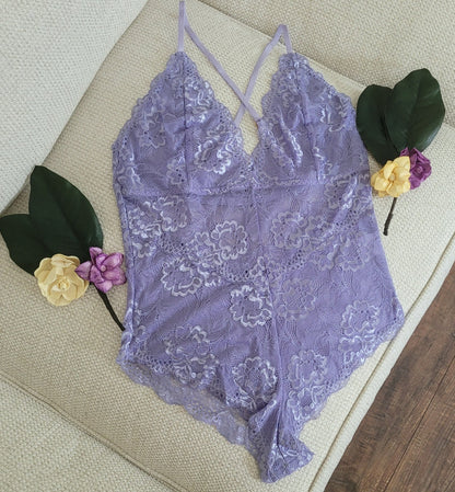 Purple Passion Lilac Teddy Lingerie - Aunt Belle’s House