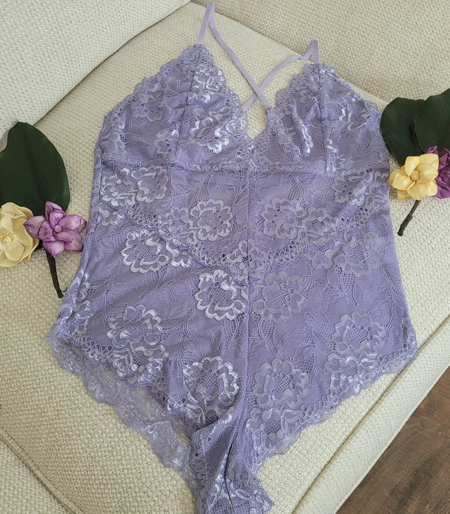 Purple Passion Lilac Teddy Lingerie - Aunt Belle’s House