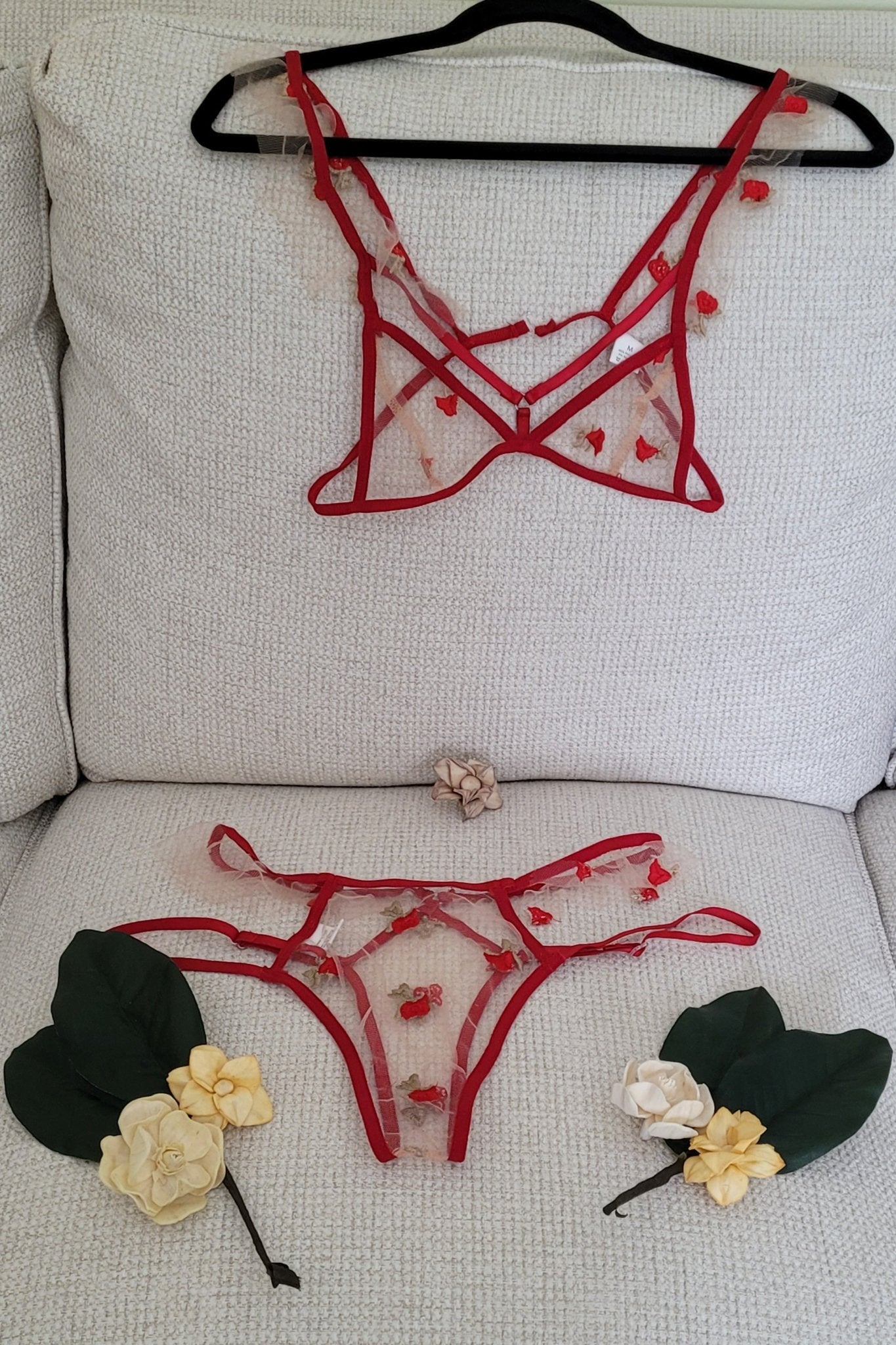 Sweet Cinnamon Floral Bra Panty Set - Aunt Belle’s House